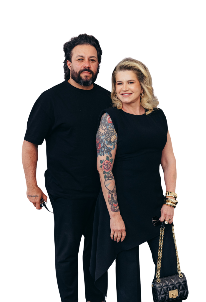 Solange Silva e Renato Oliveira, fundadores do SR Beauty Group